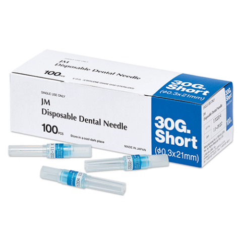 J Morita Plastic Hub 30g Short Dental Needles | 100/Box