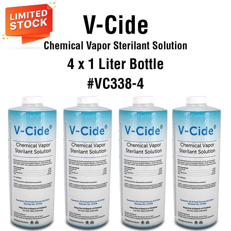 V-Cide Chemical Vapor Sterilant Solution 4 x 1 Liter Bottle (IN STOCK NOW)