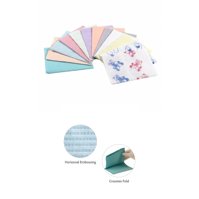 ECONOBACK Bibs: 2ply + poly, 13'' x 19'' 500/Cs. (Crosstex)