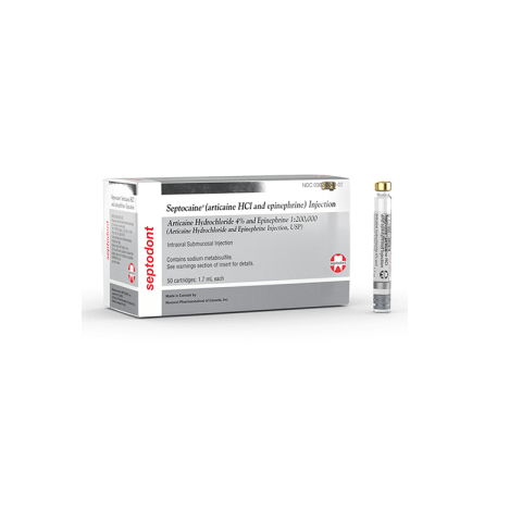 Septocaine [SILVER] Articaine 4%: 1:200,000 EPI